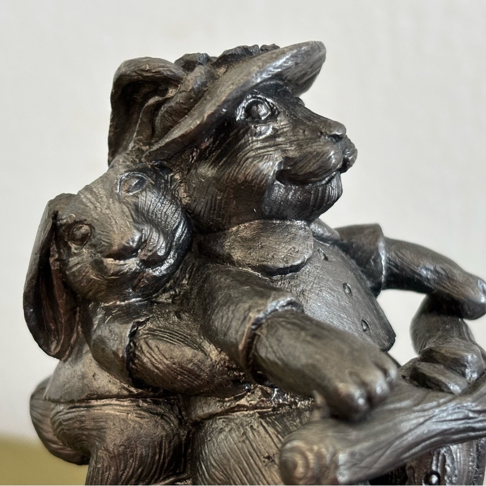 Michael Ricker 1993 Pewter Rabbit Tricycle Figurine